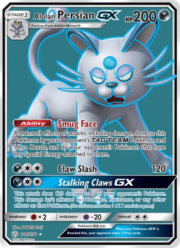 Alolan Persian GX — Cosmic Eclipse #219