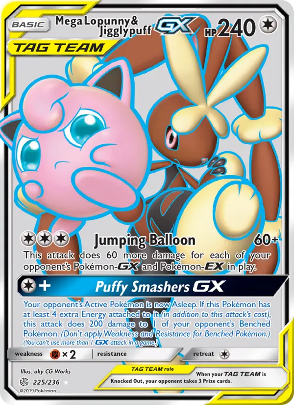 Mega Lopunny & Jigglypuff GX — Cosmic Eclipse #225