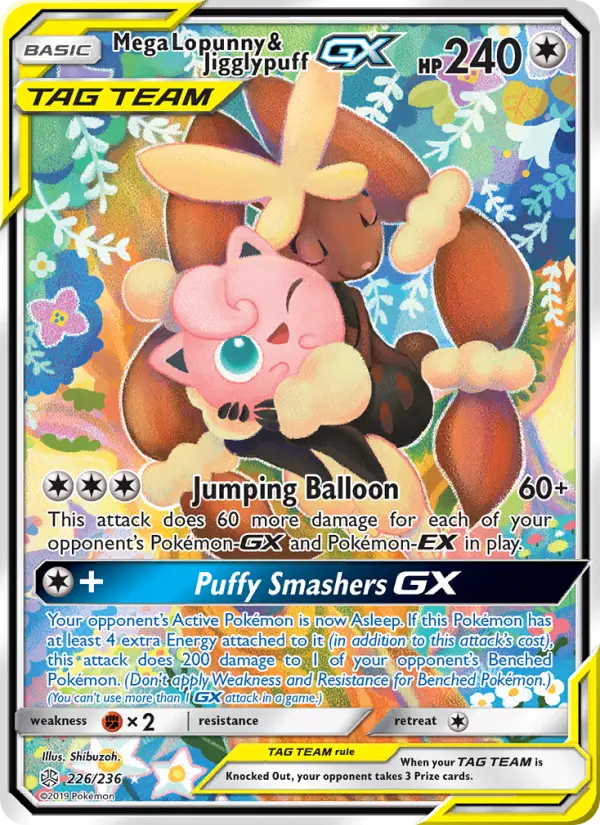 Mega Lopunny & Jigglypuff GX — Cosmic Eclipse #226