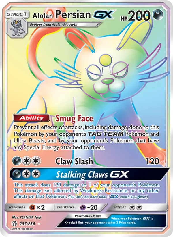 Alolan Persian GX — Cosmic Eclipse #257