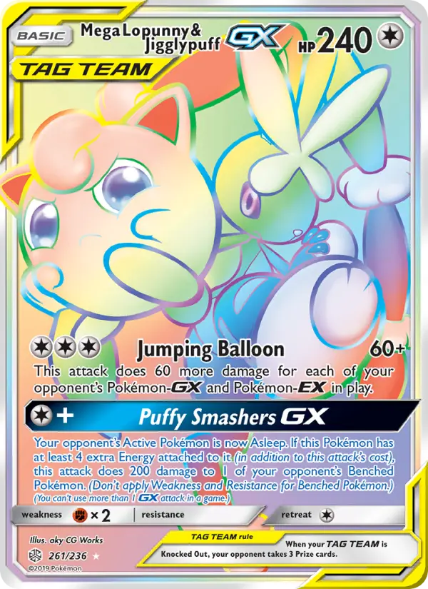 Mega Lopunny & Jigglypuff GX — Cosmic Eclipse #261