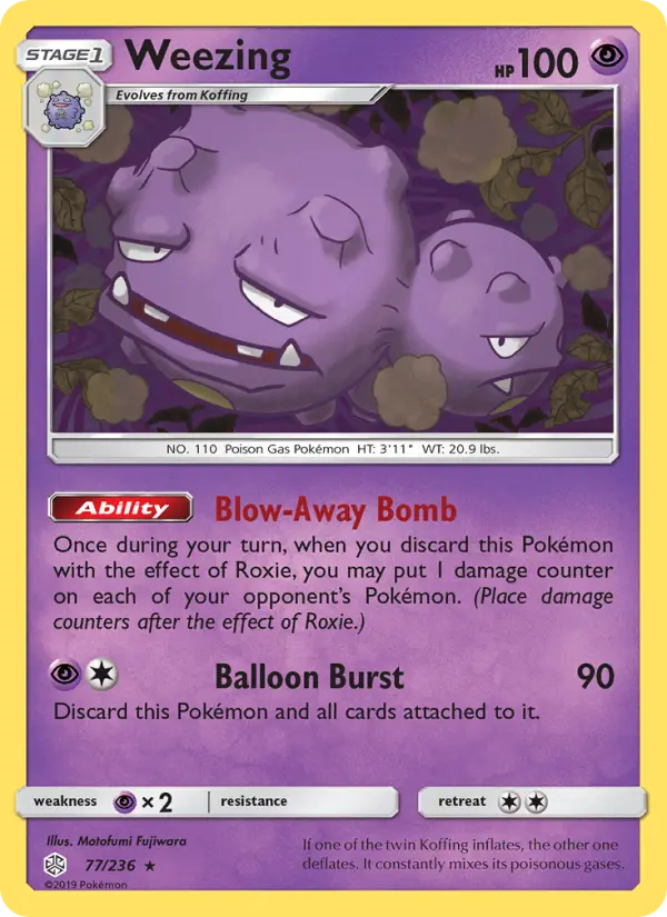Weezing — Cosmic Eclipse #77