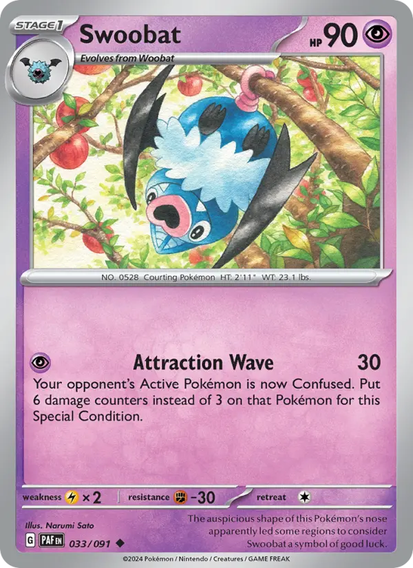 Swoobat — Paldean Fates #033