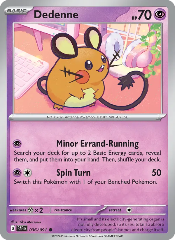 Dedenne — Paldean Fates #036