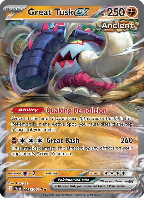Great Tusk ex — Paldean Fates #053