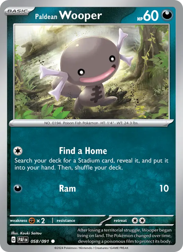 Paldean Wooper — Paldean Fates #058