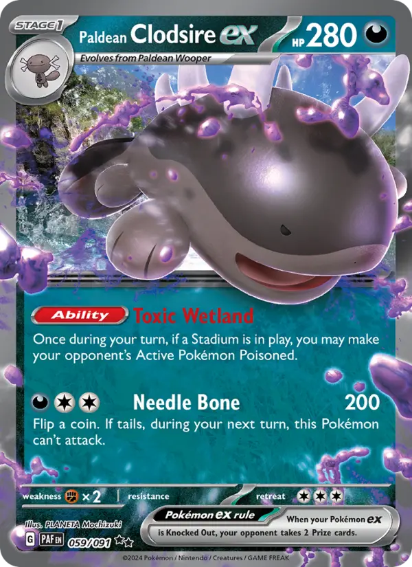 Paldean Clodsire ex — Paldean Fates #059