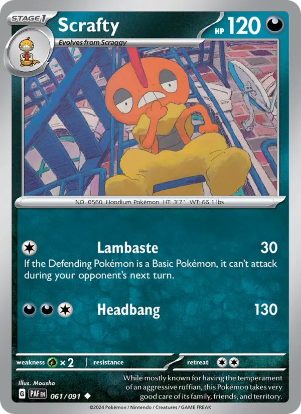 Scrafty — Paldean Fates #061