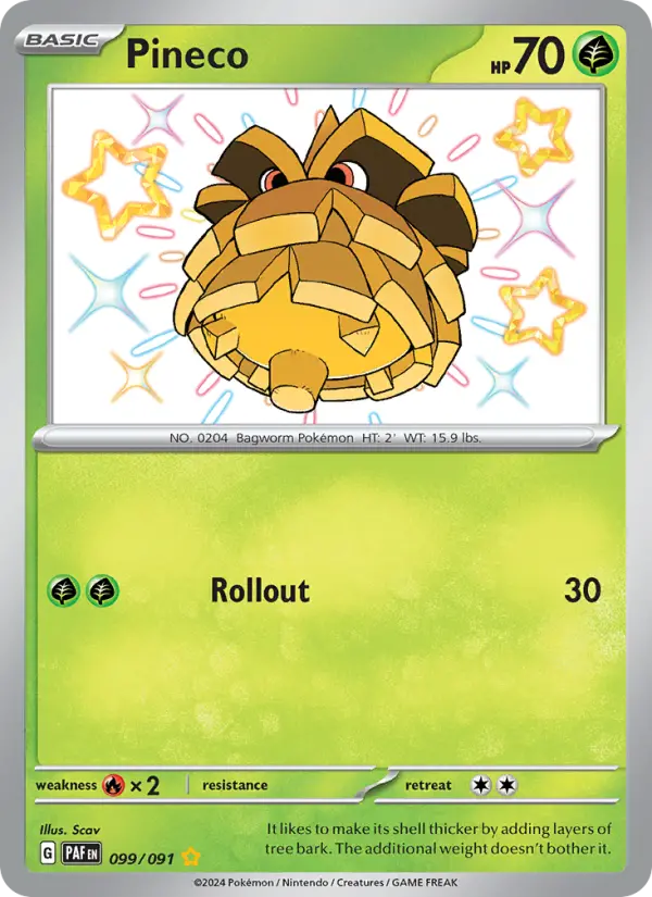Pineco — Paldean Fates #099