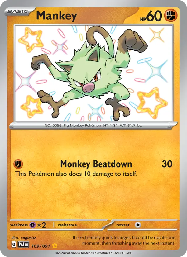 Mankey — Paldean Fates #169