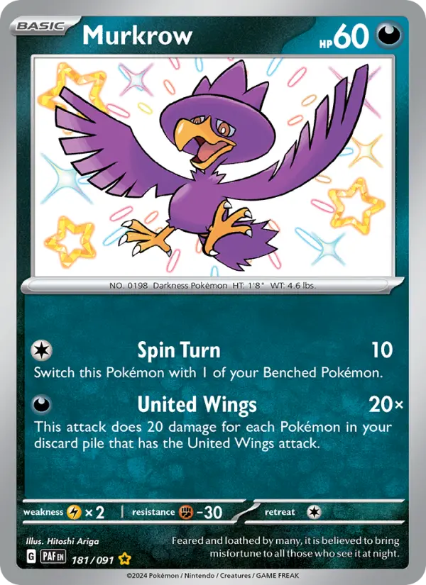 Murkrow — Paldean Fates #181