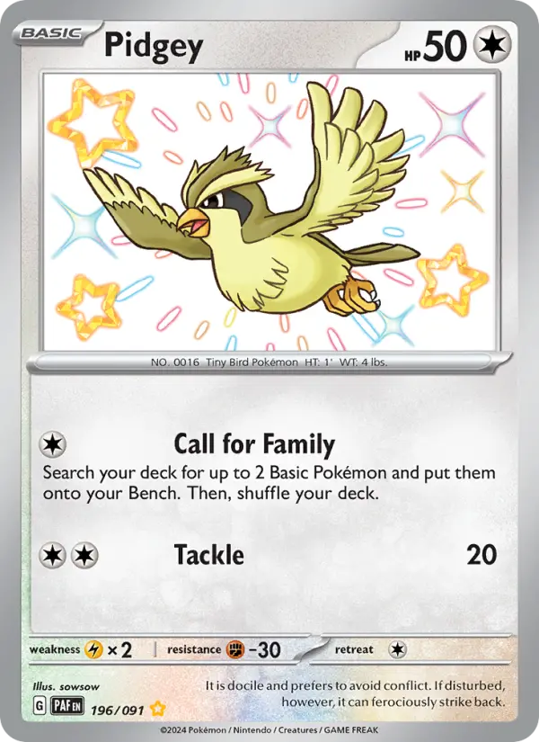 Pidgey — Paldean Fates #196