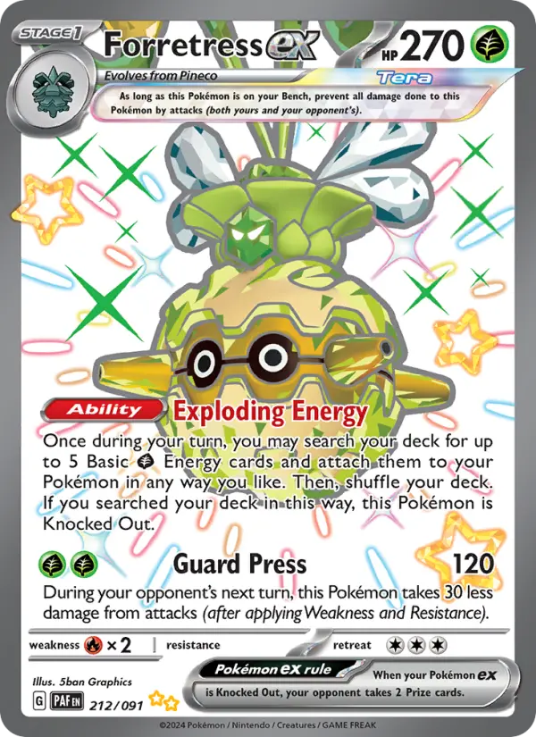 Forretress ex — Paldean Fates #212