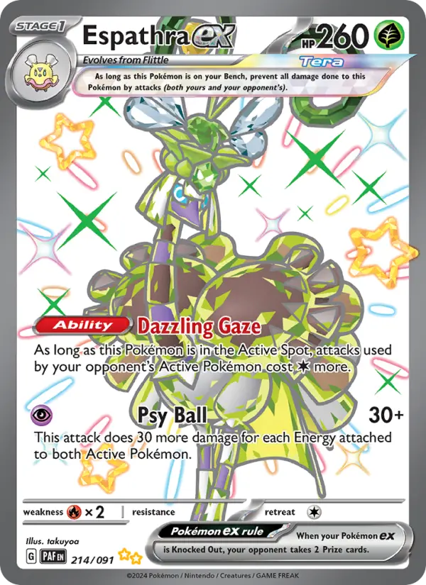 Espathra ex — Paldean Fates #214