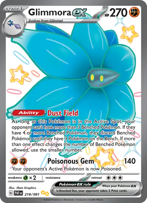 Glimmora ex — Paldean Fates #218