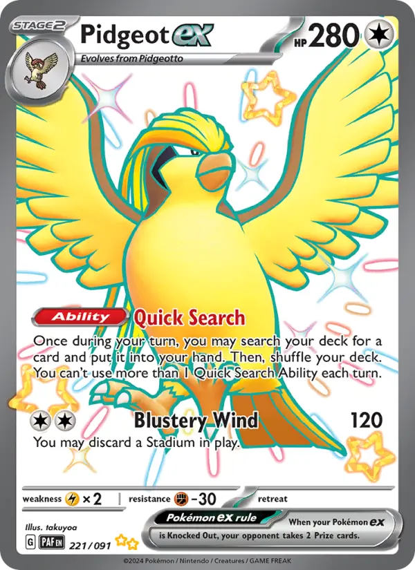 Pidgeot ex — Paldean Fates #221