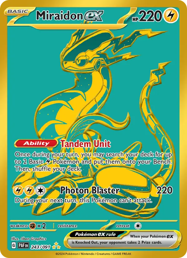 Miraidon ex — Paldean Fates #243