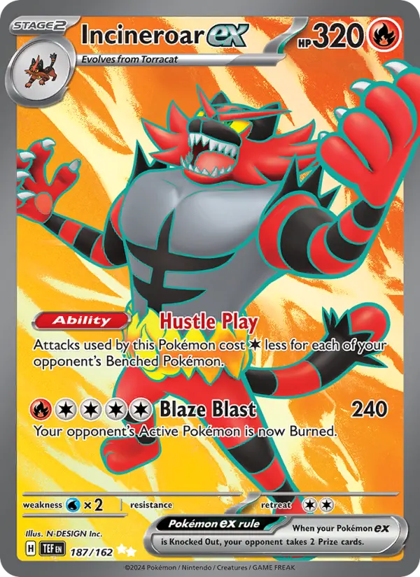 Incineroar ex — Temporal Forces #187
