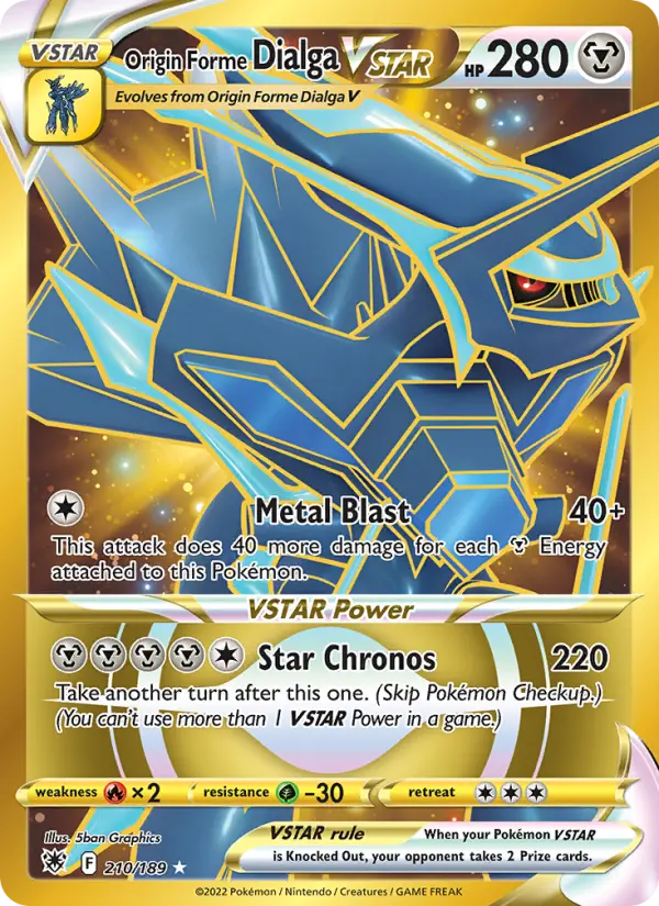 Origin Forme Dialga VSTAR — Astral Radiance #210