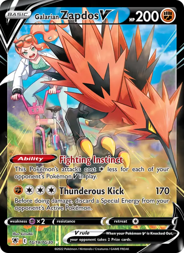 Galarian Zapdos V — Astral Radiance #TG19
