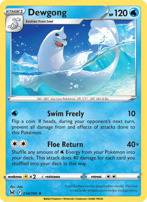 Dewgong — Lost Origin #034