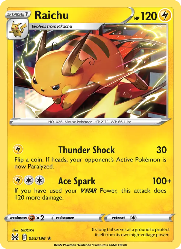 Raichu — Lost Origin #053