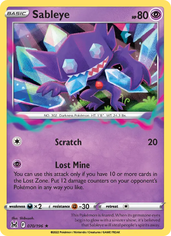 Sableye — Lost Origin #070