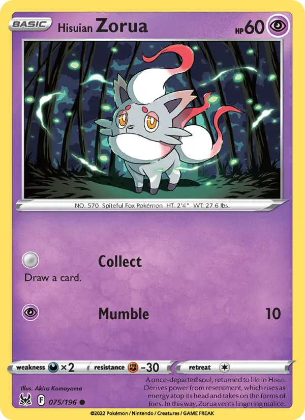 Hisuian Zorua — Lost Origin #075