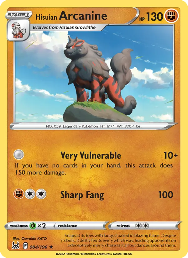 Hisuian Arcanine — Lost Origin #084