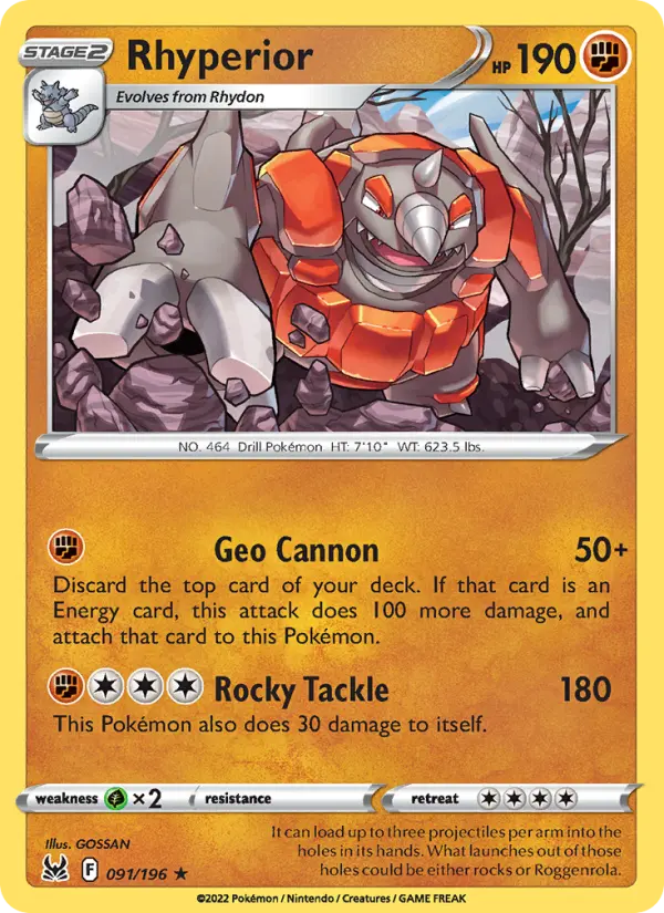 Rhyperior — Lost Origin #091
