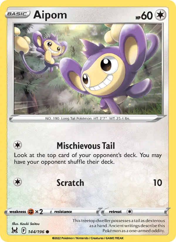 Aipom — Lost Origin #144