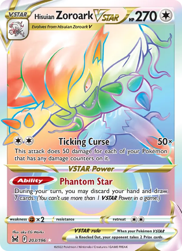 Hisuian Zoroark VSTAR — Lost Origin #203