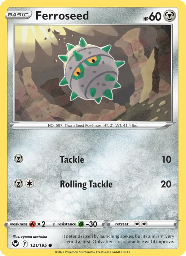 Ferroseed — Silver Tempest #121