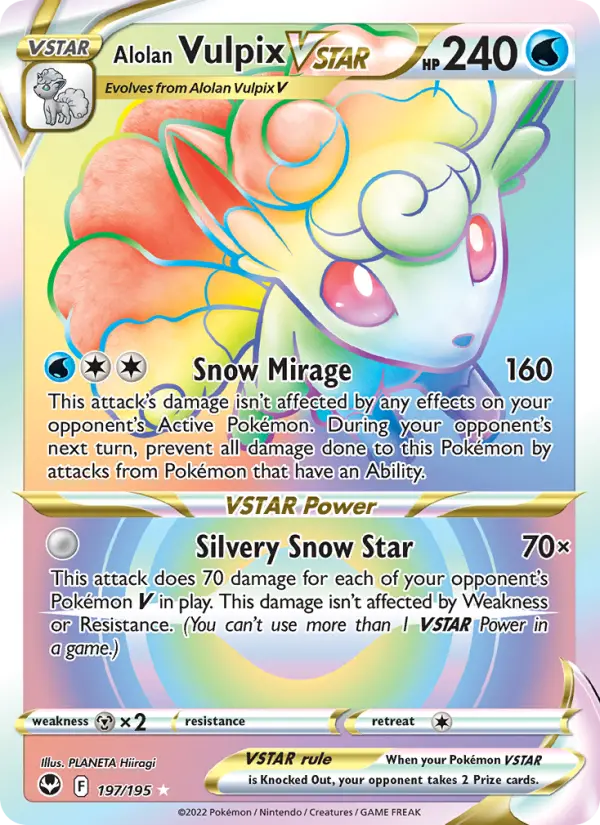 Alolan Vulpix VSTAR — Silver Tempest #197