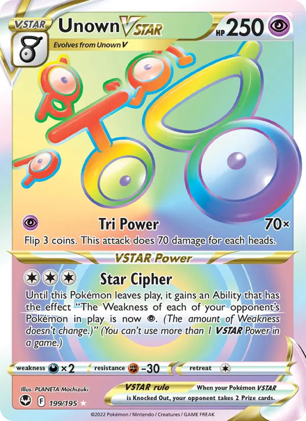 Unown VSTAR — Silver Tempest #199