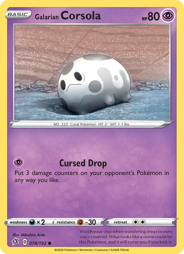 Galarian Corsola — Rebel Clash #78