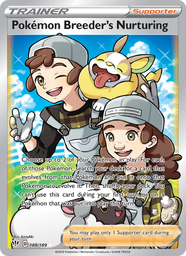 Pokémon Breeder's Nurturing — Darkness Ablaze #188