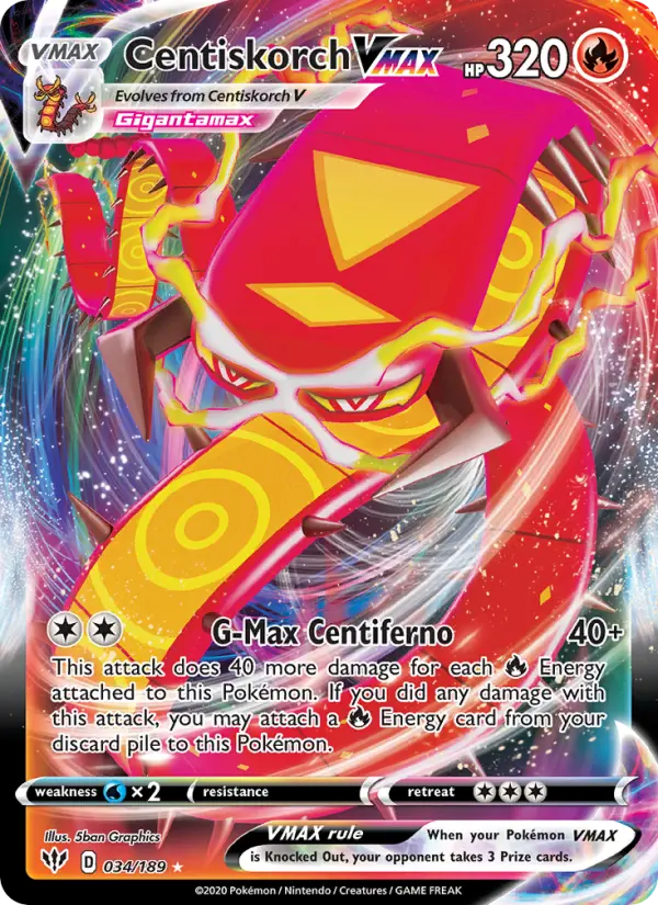 Centiskorch VMAX — Darkness Ablaze #34