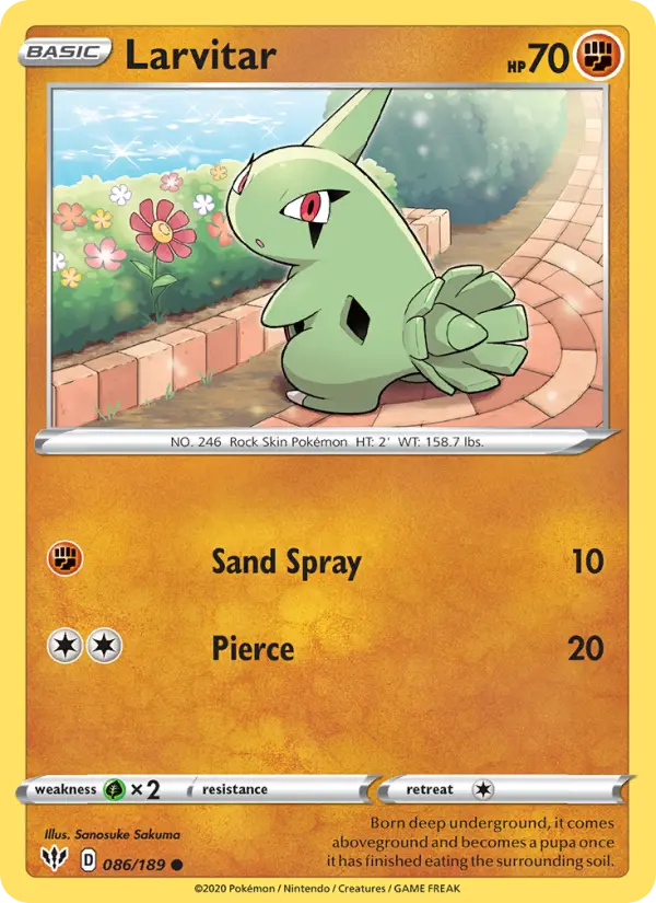 Larvitar — Darkness Ablaze #86