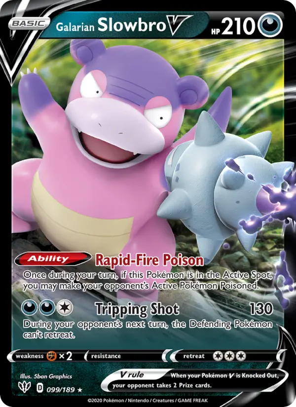 Galarian Slowbro V — Darkness Ablaze #99