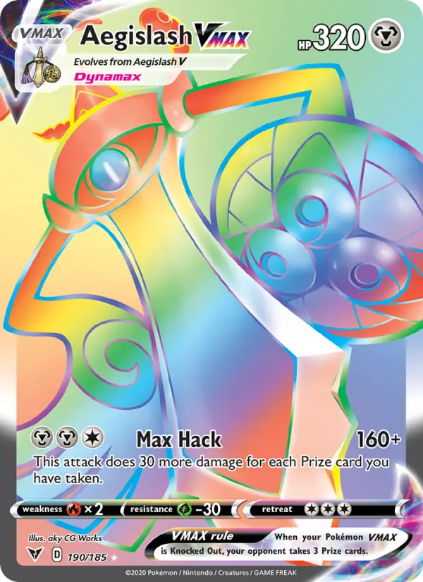 Aegislash VMAX — Vivid Voltage #190