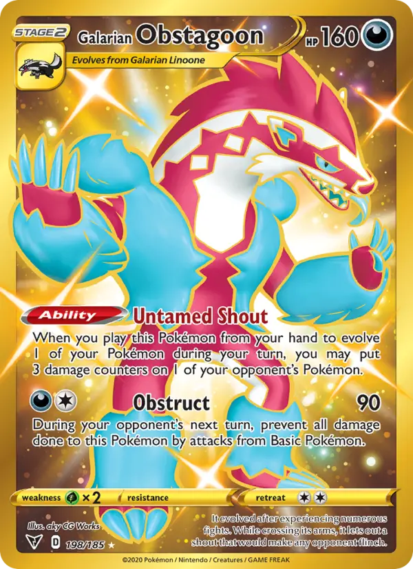 Galarian Obstagoon — Vivid Voltage #198