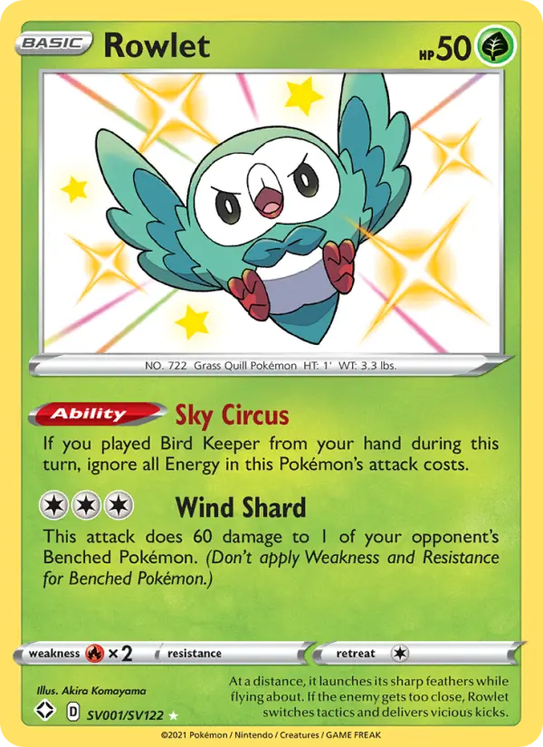 Rowlet — Shining Fates #SV001