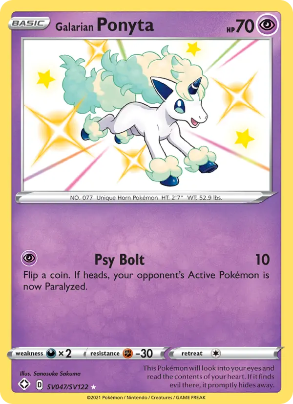 Galarian Ponyta — Shining Fates #SV047