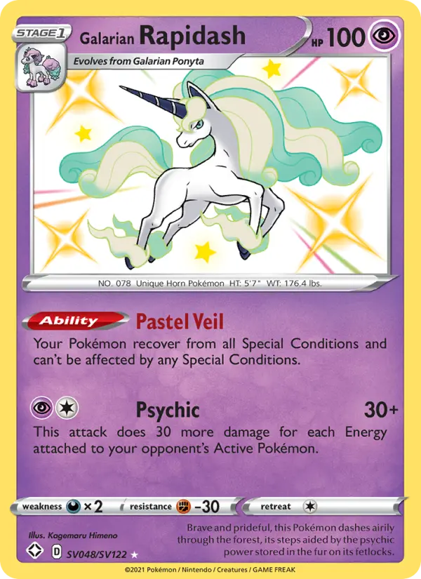 Galarian Rapidash — Shining Fates #SV048