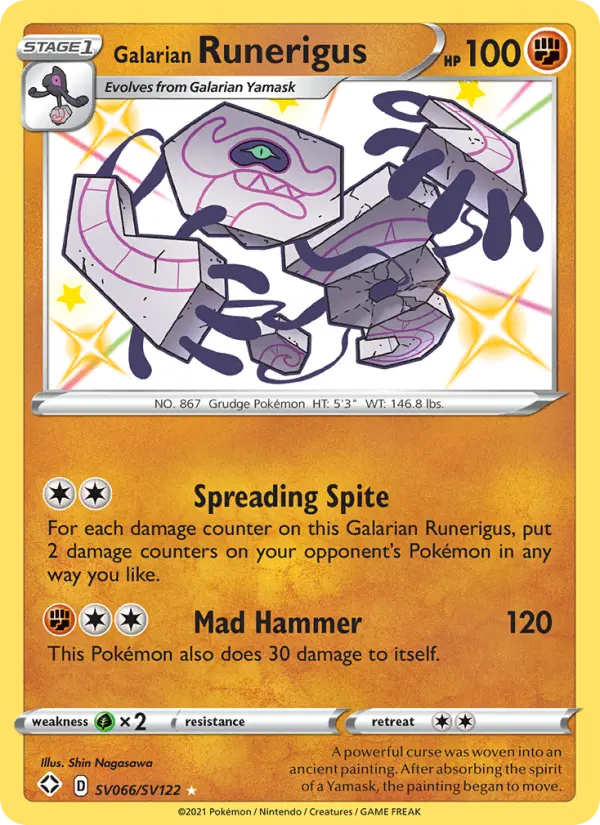 Galarian Runerigus — Shining Fates #SV066