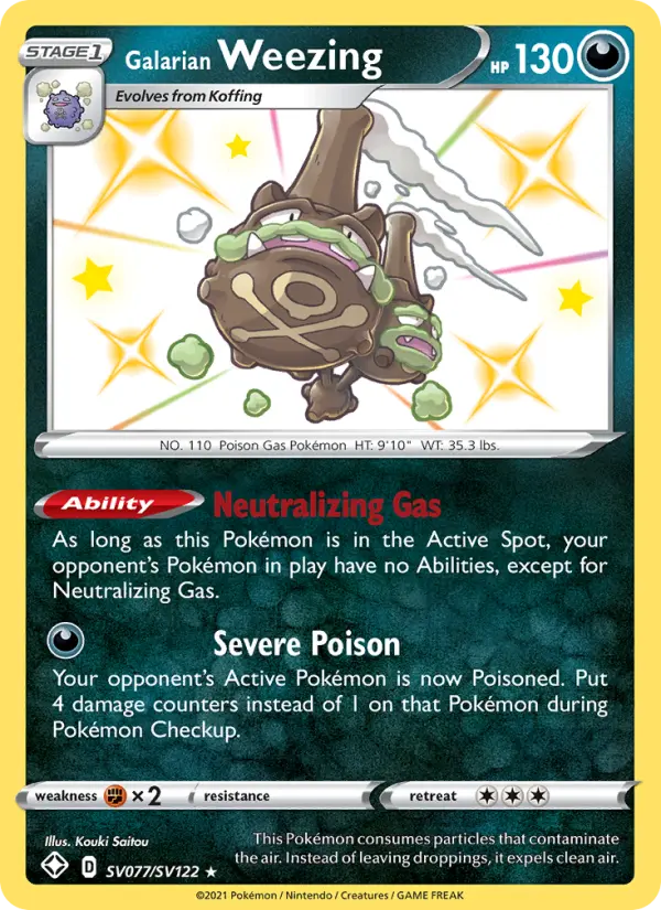 Galarian Weezing — Shining Fates #SV077