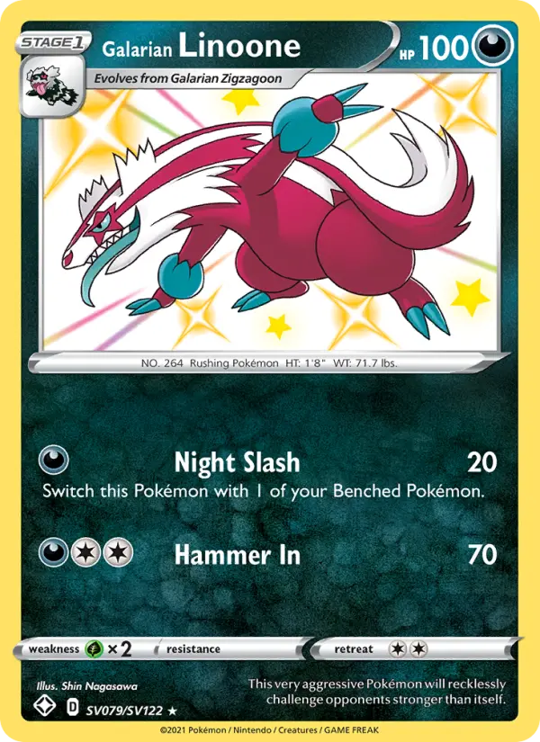 Galarian Linoone — Shining Fates #SV079