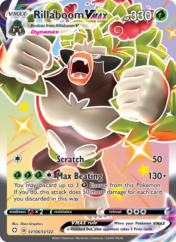 Rillaboom VMAX — Shining Fates #SV106