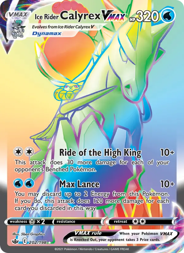 Ice Rider Calyrex VMAX — Chilling Reign #202